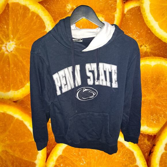 Stadium Athletics Penn State Blue and White Hoodie Sweatshirt Size Medium - Picture 2 of 5